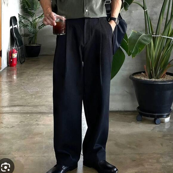 Realtakai Men's Straight Black pants size Large - Picture 1 of 5